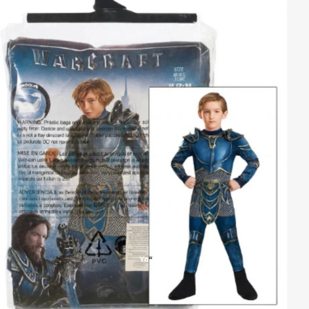 Warcraft Lothar Child Classic Muscle Costume by Disguise Size M (7–8) Official